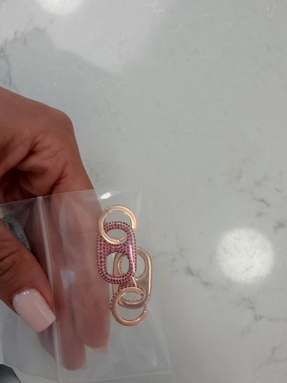 Hillbetty Poptab Earrings - rose gold pink - Picture 2 of 2
